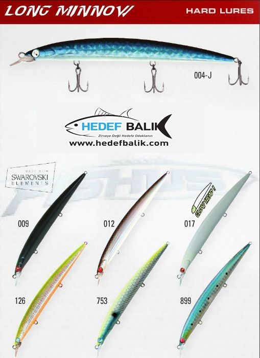 Yuki Fishus Long Minnow Swarovski Taşlı 16 cm