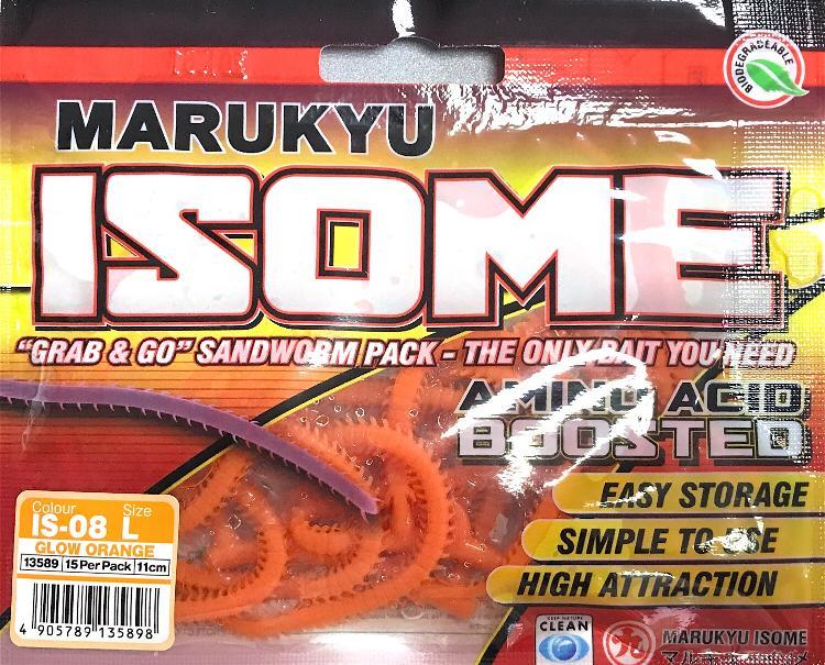 Marukyu Power İsome Slim Silikon Kurt 11 cm LGlow Turuncu