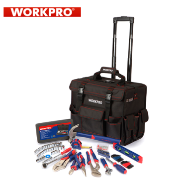 WORKPRO W009029 Tekerlekli Alet Çantası, 176 Parça