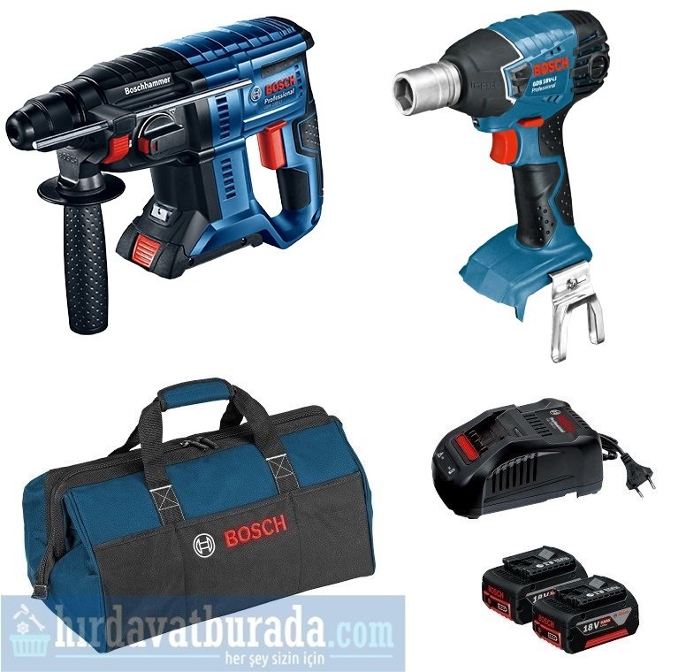 BOSCH GBH 180-LI Akülü Kırıcı Delici + GDS 18 V-LI Akülü Darbeli Somun Sıkma