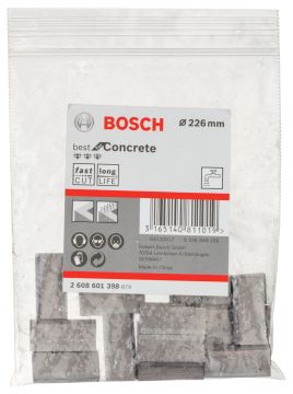 Bosch - Best Serisi Elmas Sulu Karot Uç Segmanı 226 mm İçin 15 Parça