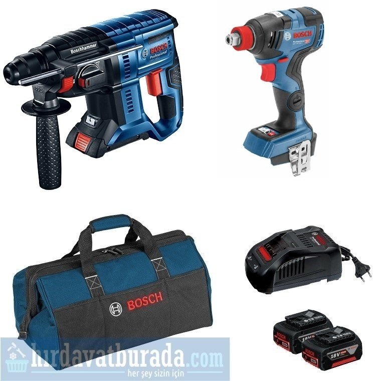 BOSCH GBH 180-LI Akülü Kırıcı Delici + GDX 18 V-200 Akülü Darbeli Somun Sıkma