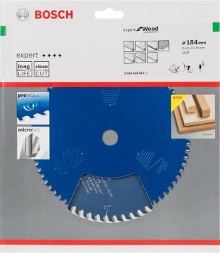 Bosch - Expert Serisi Ahşap için Daire Testere Bıçağı 184*30 mm 56 Diş