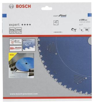 Bosch - Expert Serisi Metal için Daire Testere Bıçağı 190*20 mm 40 Diş