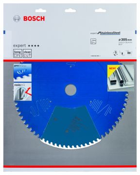 Bosch - Expert Serisi Paslanmaz Çelik için Daire Testere Bıçağı 305*25,4 mm 80 Diş