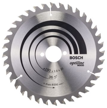 Bosch - Optiline Serisi Ahşap için Daire Testere Bıçağı 190*30 mm 36 Diş