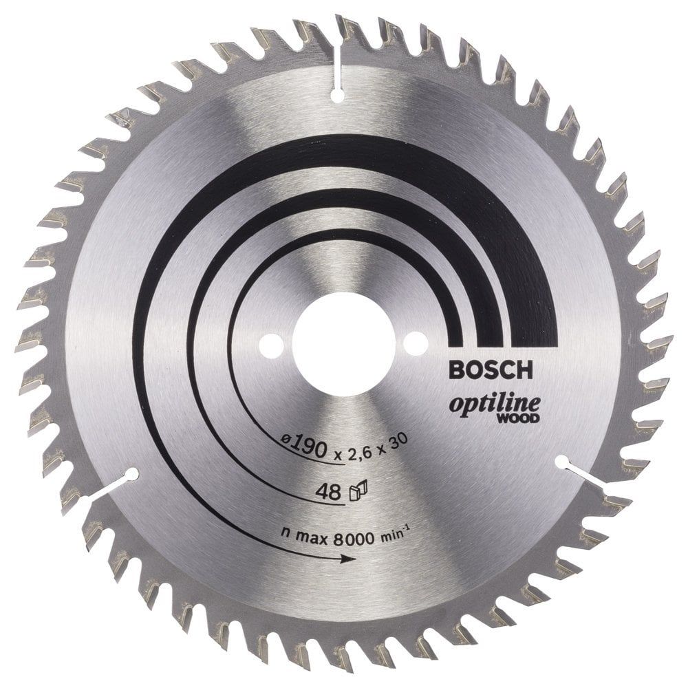 Bosch - Optiline Serisi Ahşap için Daire Testere Bıçağı 190*30 mm 48 Diş