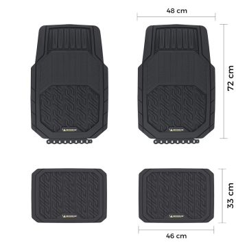 Michelin MC34587 Tüm Araçlara Uyumlu 4 Parça Üniversal 3D Havuzlu Oto Paspas