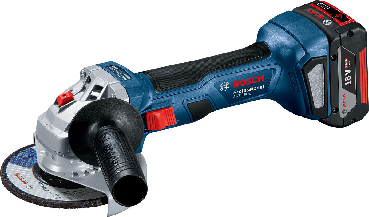 Bosch Professional GWS 180-LI 2x4ah Çift Akülü Taşlama Makinesi