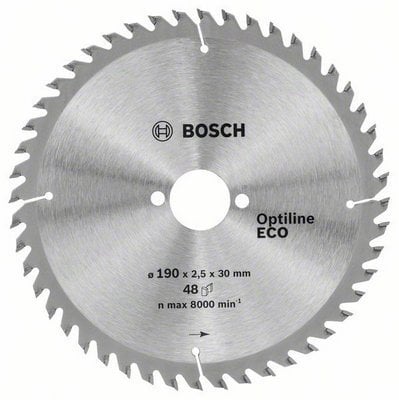 BOSCH Daire Testere Bıçağı Optiline ECO Wood 190*30 mm 48 Diş