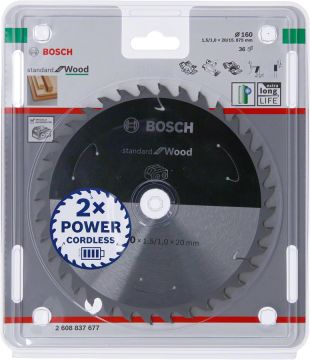 Bosch - Standard for Serisi Ahşap için Akülü Daire Testere Bıçağı 160*20 mm 36 Diş