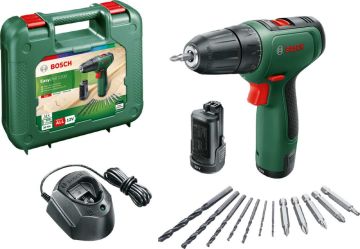 Bosch EasyDrill 1200 Akülü Delme Vidalama Makinesi + GAL 1210 CV + Aksesuar Seti (Çift Akülü)