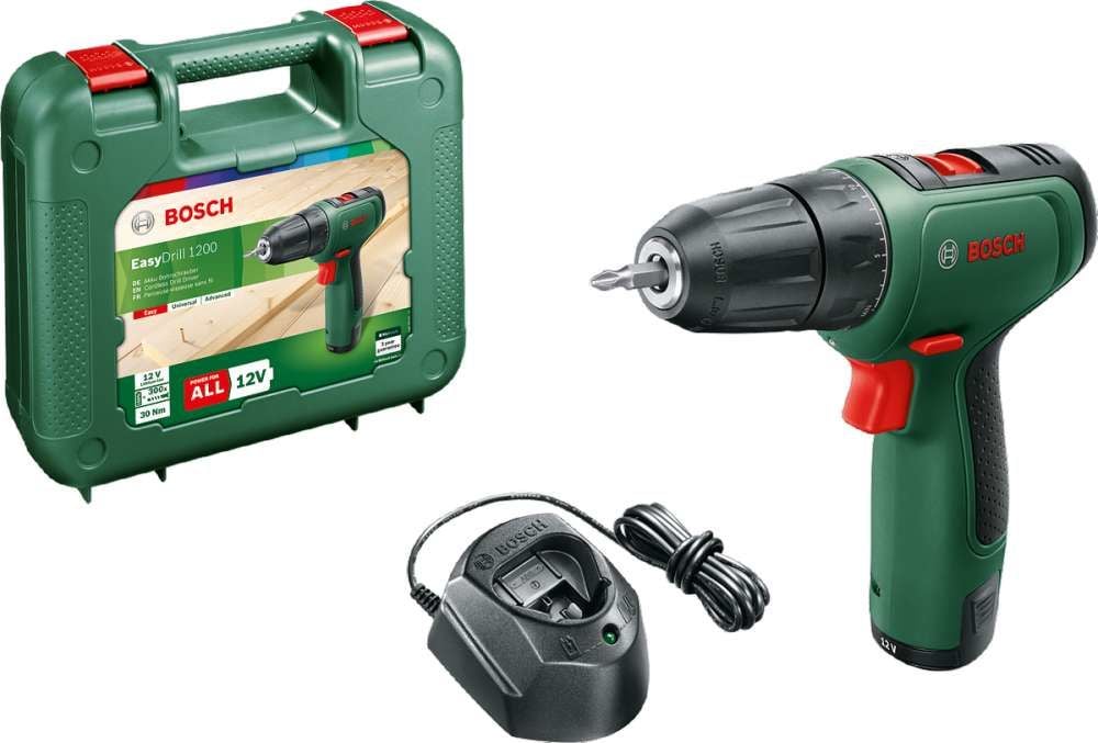 Bosch EasyDrill 1200 Akülü Delme Vidalama Makinesi + GAL 1210 CV (Tek Akülü)