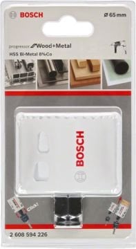 Bosch - Yeni Progressor Serisi Ahşap ve Metal için Delik Açma Testeresi (Panç) 65 mm