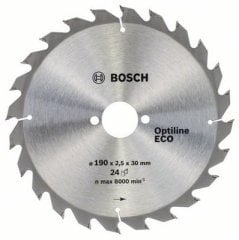 BOSCH Daire Testere Bıçağı Optiline ECO Wood 190*30 mm 24 Diş
