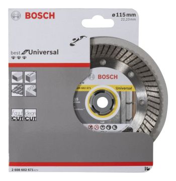 Bosch - Best Serisi Genel Yapı Malzemeleri İçin Turbo Segmanlı Elmas Kesme Diski 115 mm