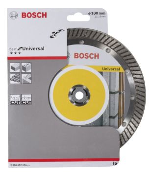 Bosch - Best Serisi Genel Yapı Malzemeleri İçin Turbo Segmanlı Elmas Kesme Diski 180 mm