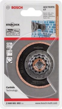 Bosch - Starlock - ACZ 70 RT5 - Karpit RIFF Zımpara Uçlu Dar Kesim Segman Testere Bıçağı 50 Kum Kalınlığı 1'li