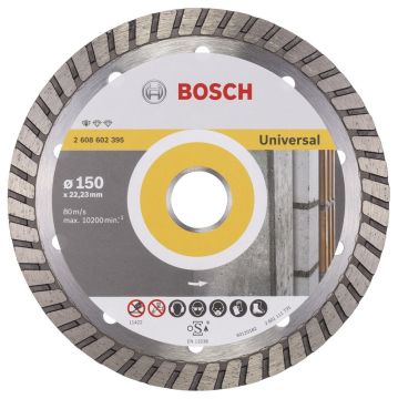 Bosch - Standard Seri Genel Yapı Malzemeleri İçin Turbo Segmanlı Elmas Kesme Diski 150 mm