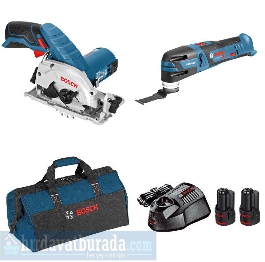 BOSCH GKS 12V-26 Akülü Daire Testeresi + GOP 12V-28 Akülü Çok Yönlü Kesici