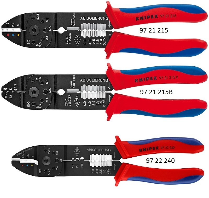 Knipex 97 Pabuç Sıkma ve Kablo Sıyırma Pensi 97 22 240