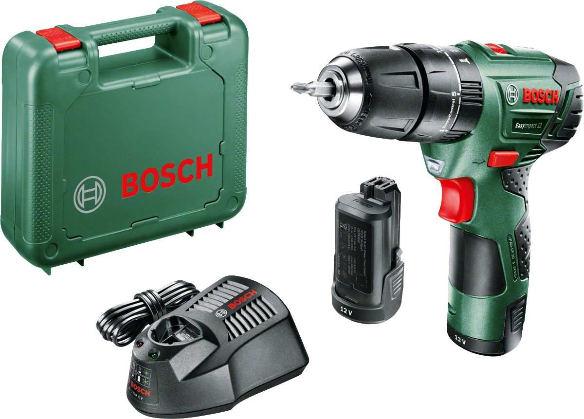 Bosch Easy Impact 12 Darbeli Matkap 2,5 AH (Çift Akü)