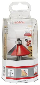 Bosch - Expert Serisi Ahşap İçin Çift Oluklu, Sert Metal Bilye Yataklı Pah Açma Frezesi 8*15,65*61 mm