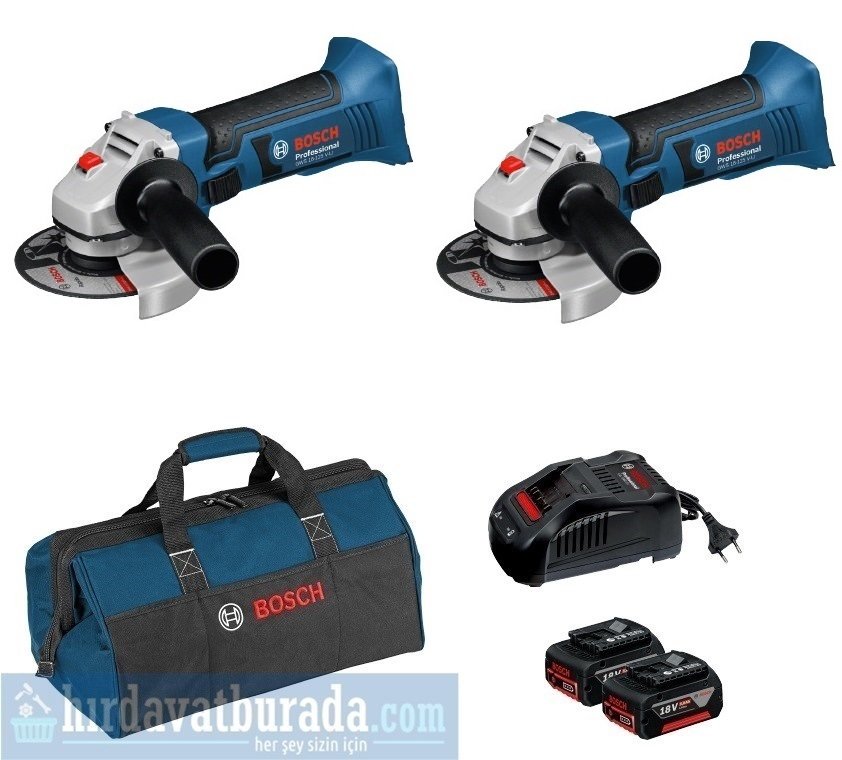 BOSCH GWS 18-125 V-LI Akülü Taşlama Makinası (2 li Set)