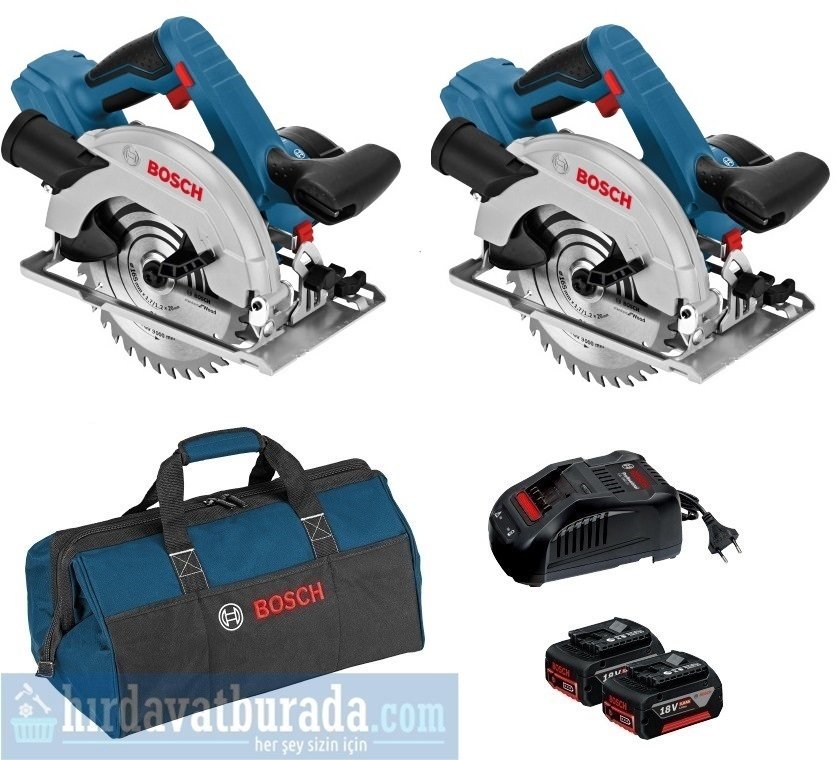 BOSCH GKS 18 V-57 Akülü Daire Testere (2 li Set)