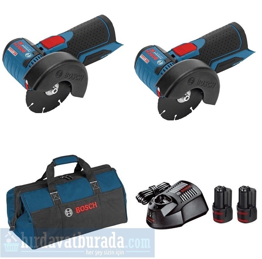 BOSCH GWS 12V-76 Akülü Taşlama Makinası (2 li Set)