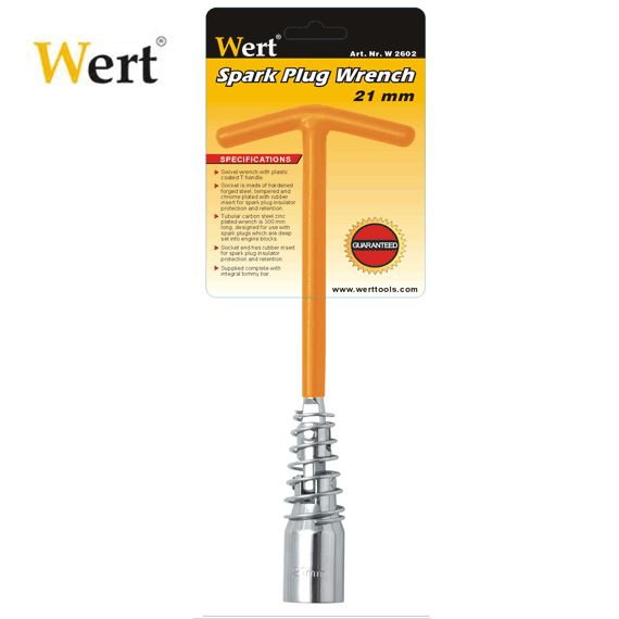 WERT 2602 Mafsallı Buji Lokma Anahtarı (20.8mm)