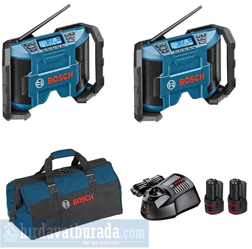 BOSCH GPB 12V-10 Akülü Şantiye Radyosu (2 li Set)