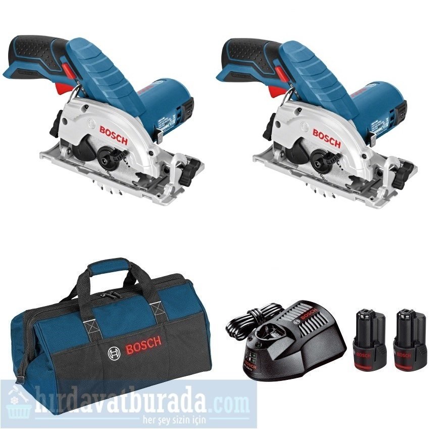 BOSCH GKS 12V-26 Akülü Daire Testeresi (2 li Set)