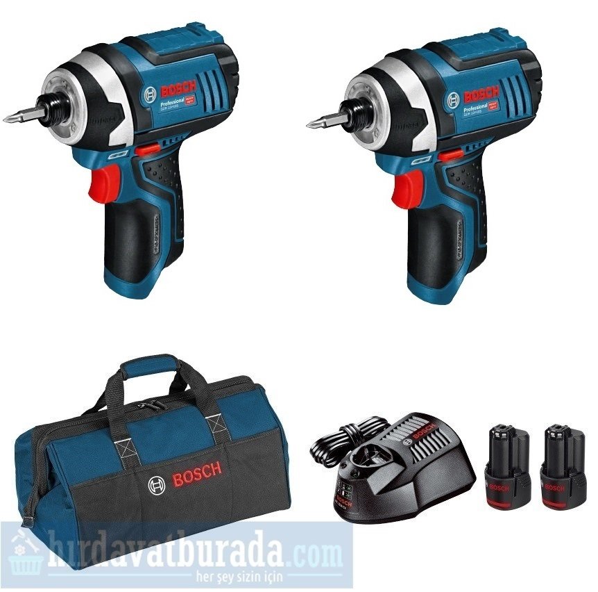 BOSCH GDR 12V-105 Akülü Darbeli Somun Sıkma (2 li Set)