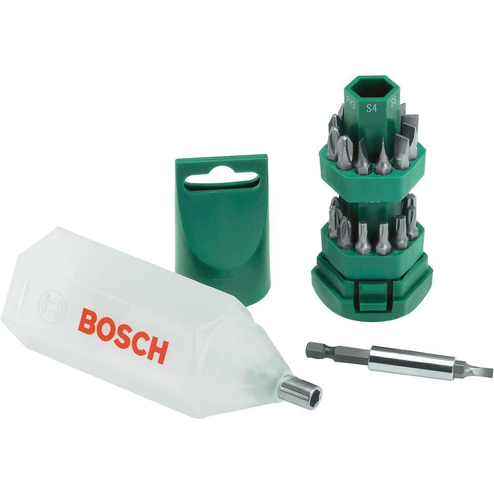 Bosch - 25 Parça Vidalama Seti (Tornavida Fonksiyonlu Kutu)