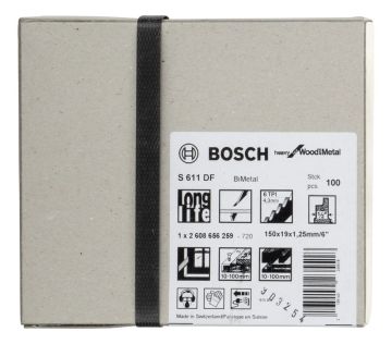 Bosch - Heavy Serisi Ahşap Ve Metal için Panter Testere Bıçağı S 611 DF - 100'Li