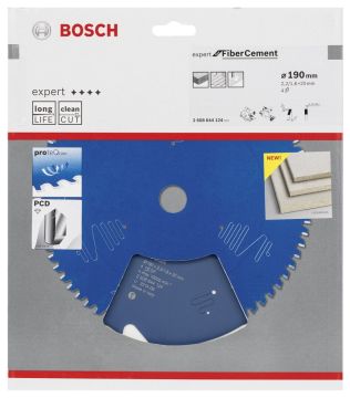 Bosch - Expert Serisi Lifli Çimento Ve Alçıpan için Daire Testere Bıçağı 190*20 mm 4 Diş