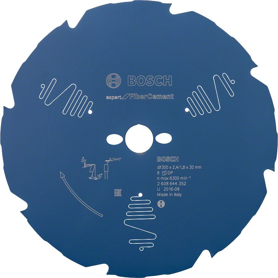 Bosch - Expert Serisi Lifli Çimento ve Alçıpan için Daire Testere Bıçağı 300*30 8 Diş
