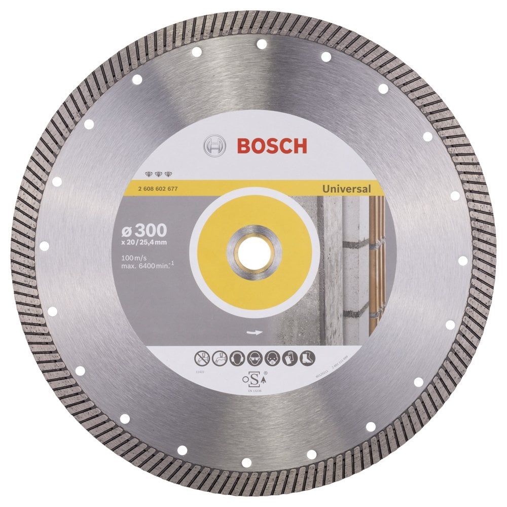 Bosch - Best Serisi Genel Yapı Malzemeleri İçin Turbo Segmanlı Elmas Kesme Diski 300 mm