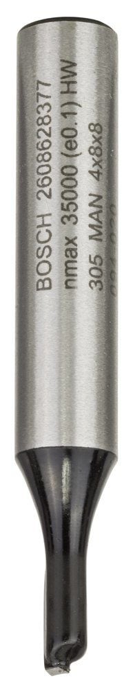 Bosch - Standard Seri Ahşap İçin Tek Oluklu, Sert Metal Düz Freze Ucu 8*4*51 mm