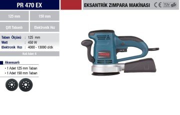Proter PR-470 EX Eksantrik Zımpara Makinası