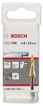 Bosch - HSS-TiN 9 Kademeli Matkap Ucu 4-12 mm