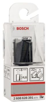 Bosch - Standard Seri Ahşap İçin Çift Oluklu, Sert Metal Düz Freze Ucu 8*22*56mm