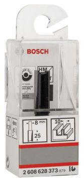 Bosch - Standard Seri Ahşap İçin Çift Oluklu, Sert Metal Ekstra Uzun Düz Freze Ucu 8*10*56mm