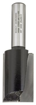Bosch - Standard Seri Ahşap İçin Çift Oluklu, Sert Metal Ekstra Uzun Düz Freze Ucu 12*25*81mm