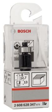 Bosch - Standard Seri Laminant İçin Çift Oluklu, Sert Metal Bilya Yataklı Freze Ucu 8*12,7*56 mm