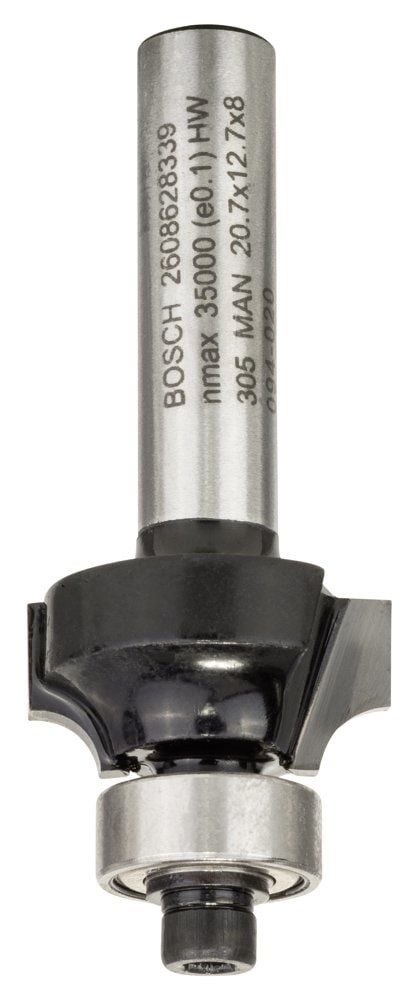 Bosch - Standard Seri Ahşap İçin Çift Oluklu, Sert Metal Bilya Yataklı Yuvarlama Frezesi 8*4*53 mm