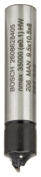 Bosch - Standard Seri Ahşap İçin Tek Oluklu Sert Metal Çeyrek Parmak Freze 8*9,5*41mm