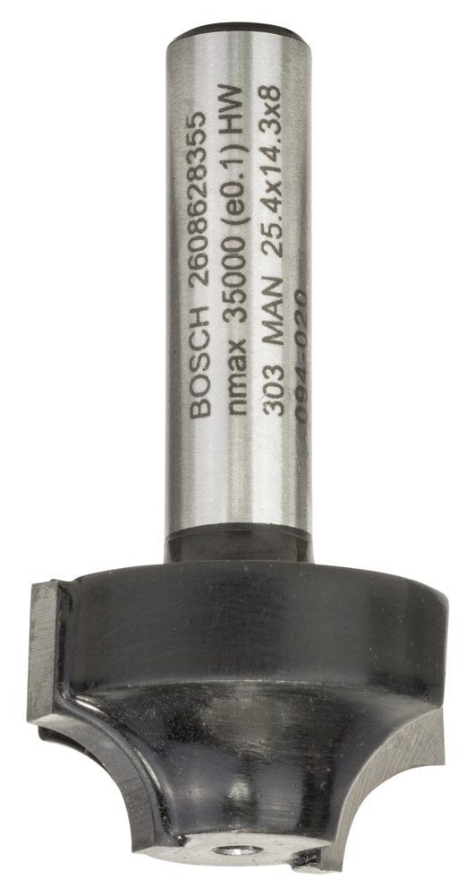 Bosch - Standard Seri Ahşap İçin Çift Oluklu Sert Metal Kenar Biçimlendirme Frezesi 8*25,4*46mm