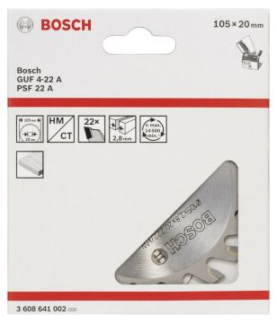Bosch - GUF 4-22 A İçin Kesici Bıçak 20*2,8 mm 22 Diş